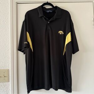 Iowa Hawkeye Black and Yellow Men's Polo Shirt